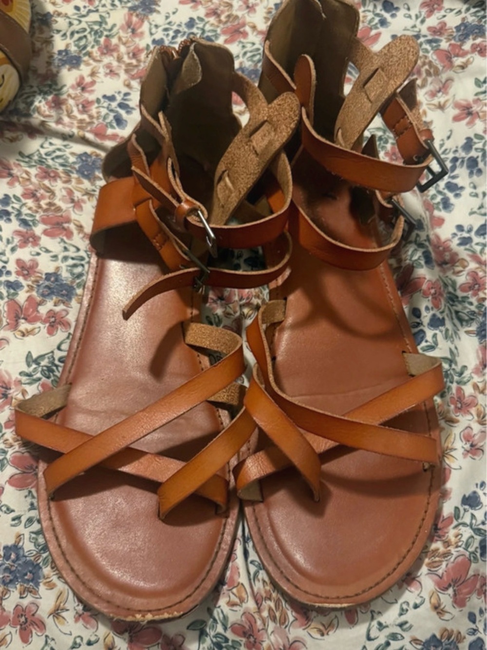 American Eagle Outfitters Tan Strappy Gladiator Sandals